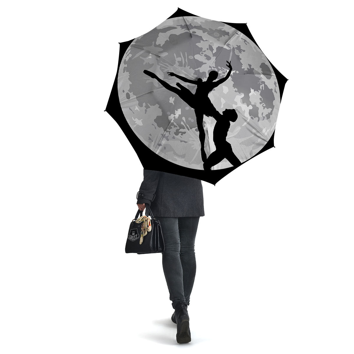 Dance Ballet On The Moon Night Print Umbrella-grizzshop