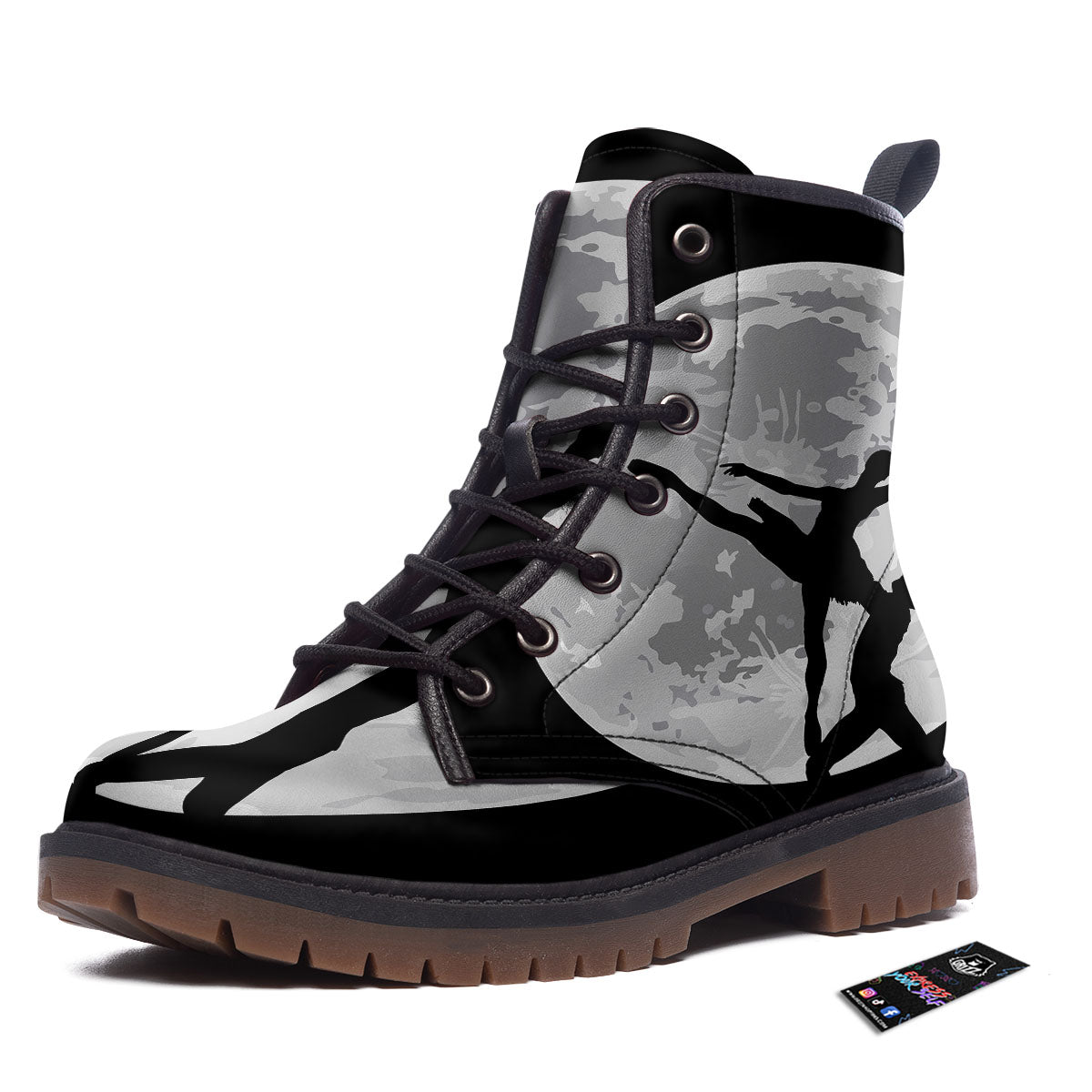 Dance Ballet On The Moon Night Print Work Boots-grizzshop