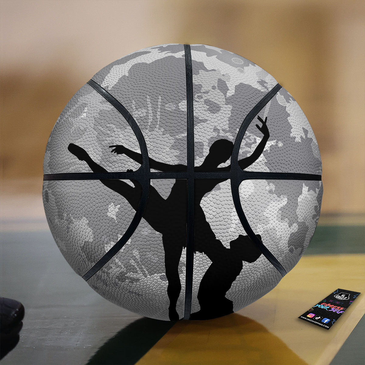Dance Ballet On The Moon Night Print Basketball