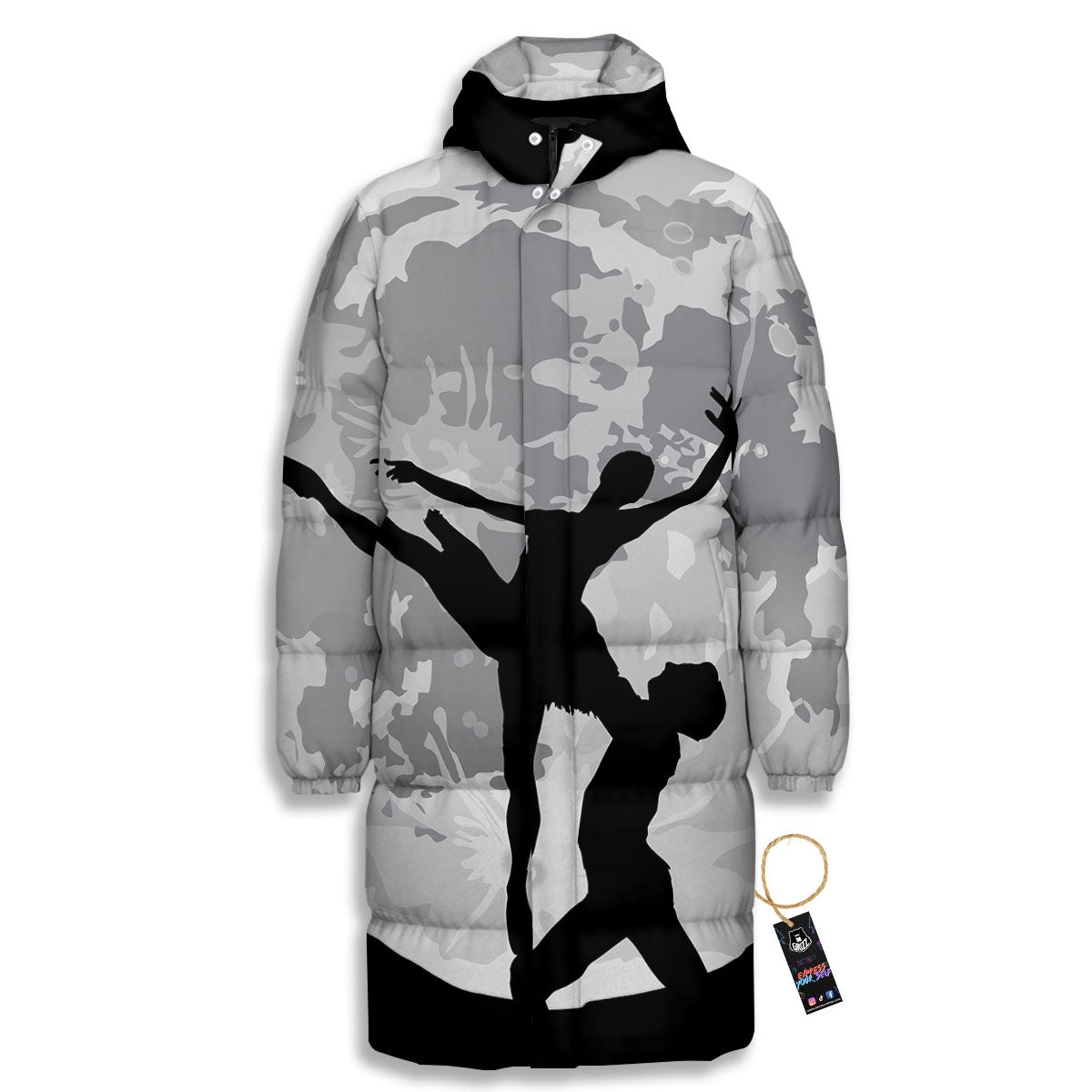 Dance Ballet On The Moon Night Print Long Down Jacket