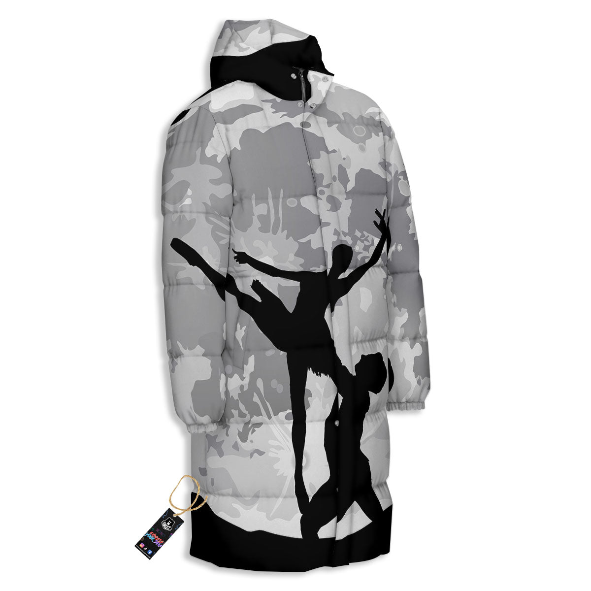Dance Ballet On The Moon Night Print Long Down Jacket