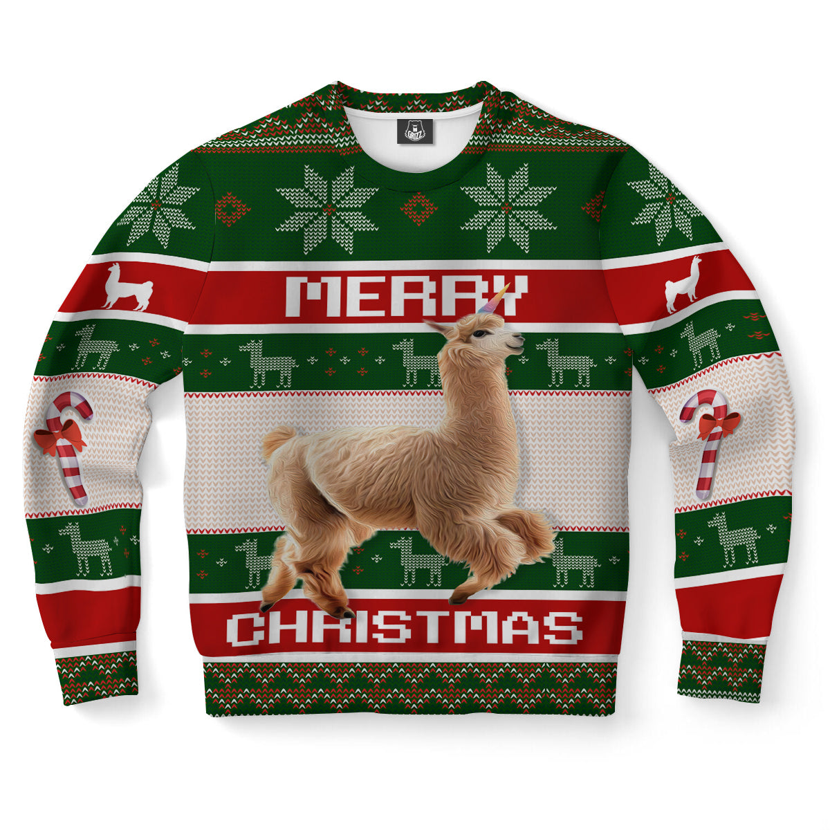 Dancing Llama Ugly Christmas Sweater-grizzshop