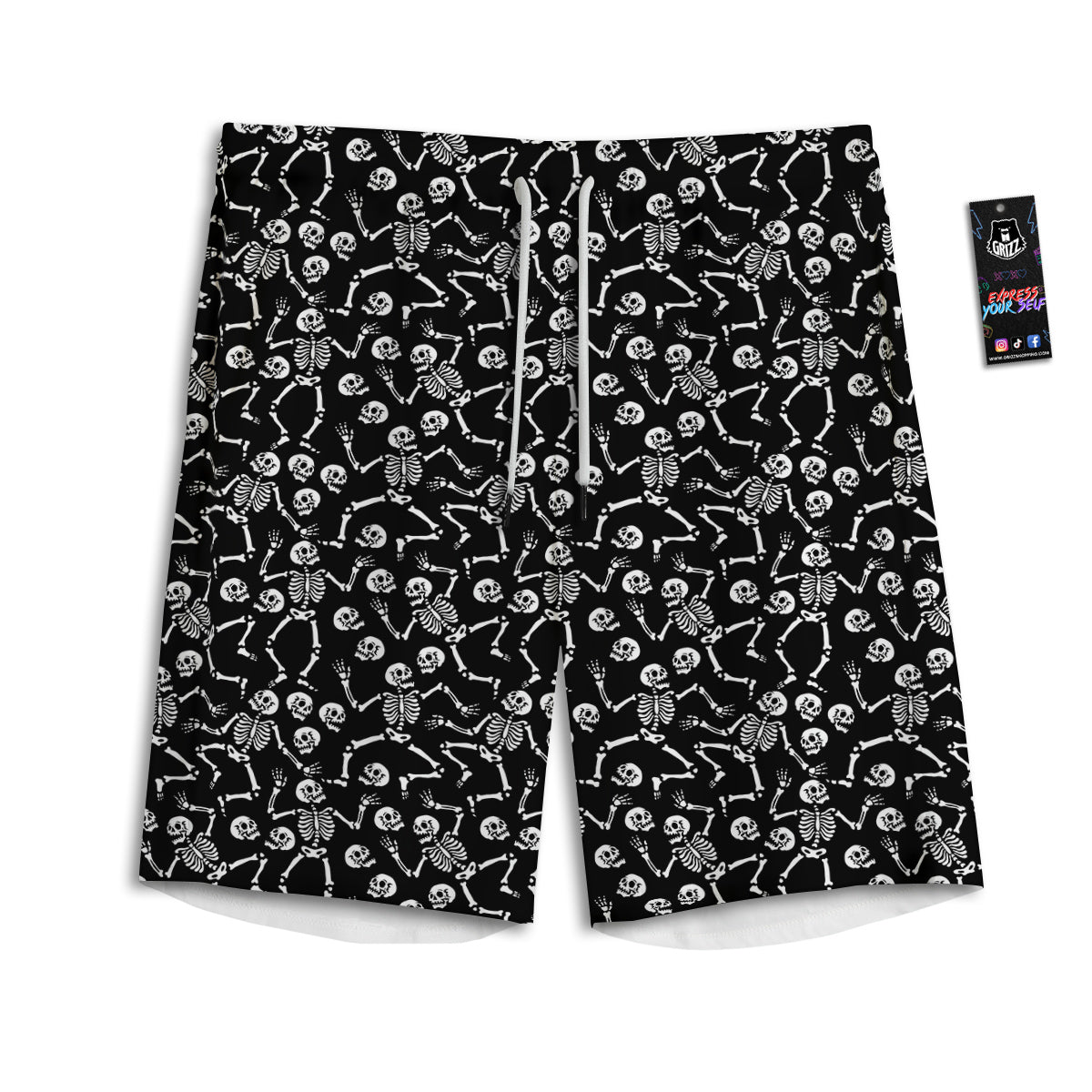 Cotton Candy Blue And Pink Print Pattern Men's Athletic Shorts