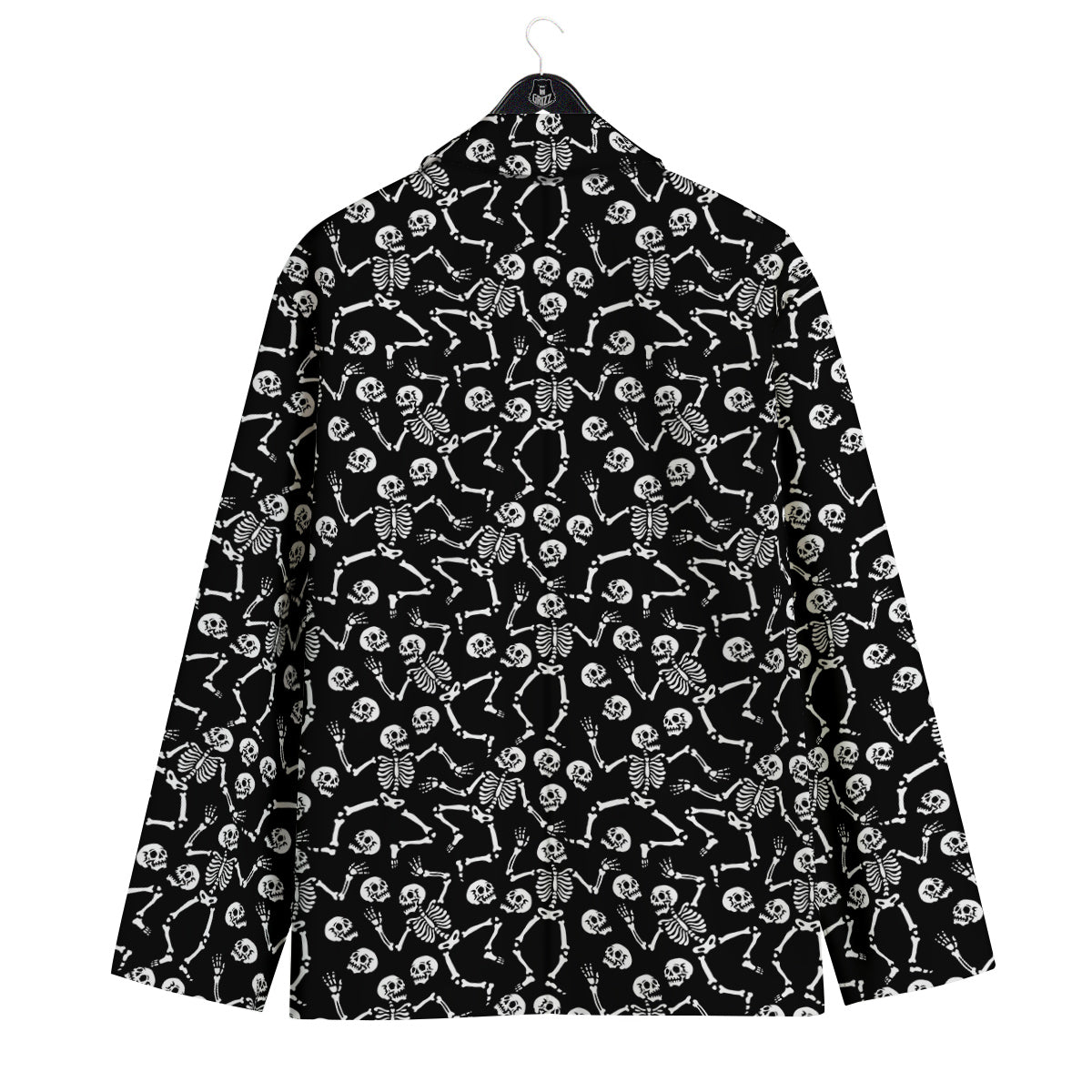 Dancing Party Skeleton Print Pattern Men's Sport Coat-grizzshop