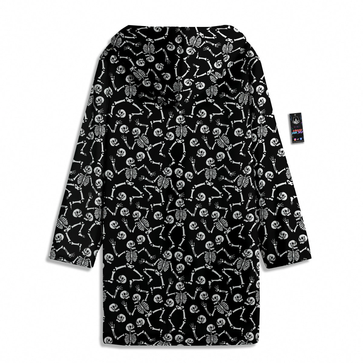 Dancing Party Skeleton Print Pattern Men's Windbreaker Jacket-grizzshop