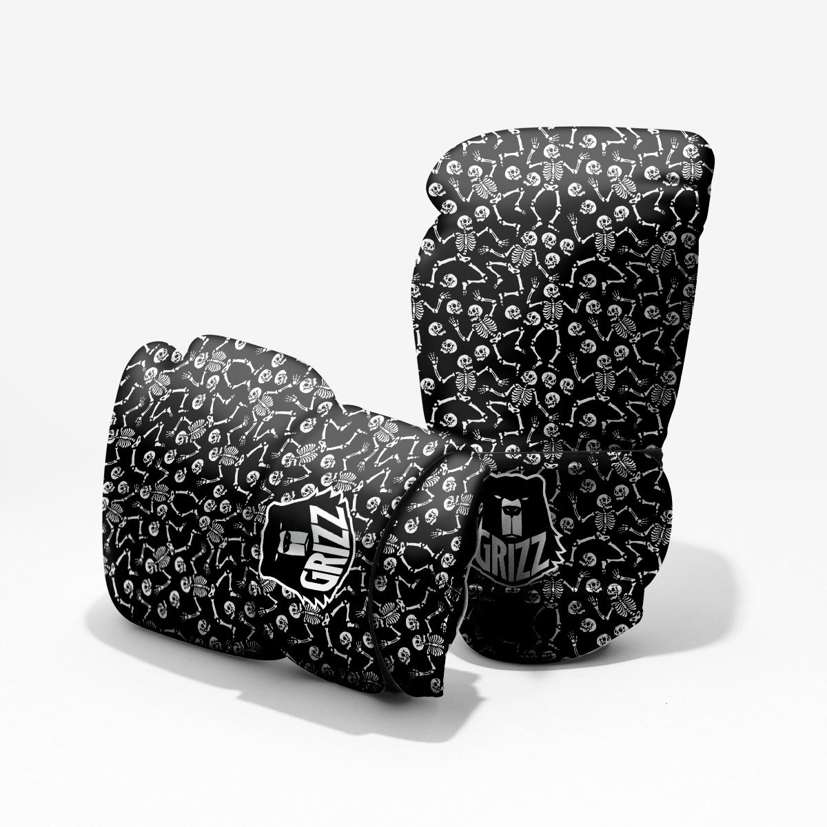 Dancing Party Skeleton Print Pattern Pro Boxing Glove