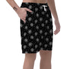 Dandelion Black Pattern Print Men's Shorts-grizzshop