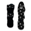 Dandelion Black Pattern Print Muay Thai Shin Guards-grizzshop