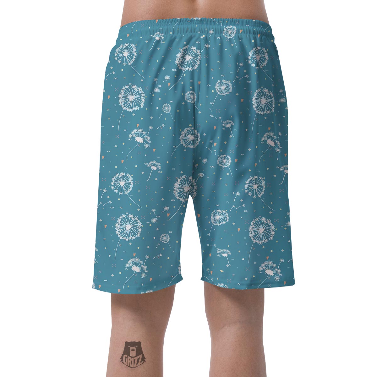 Dandelion Blue Pattern Print Men's Shorts-grizzshop