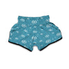 Dandelion Blue Pattern Print Muay Thai Boxing Shorts-grizzshop