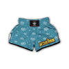 Dandelion Blue Pattern Print Muay Thai Boxing Shorts-grizzshop