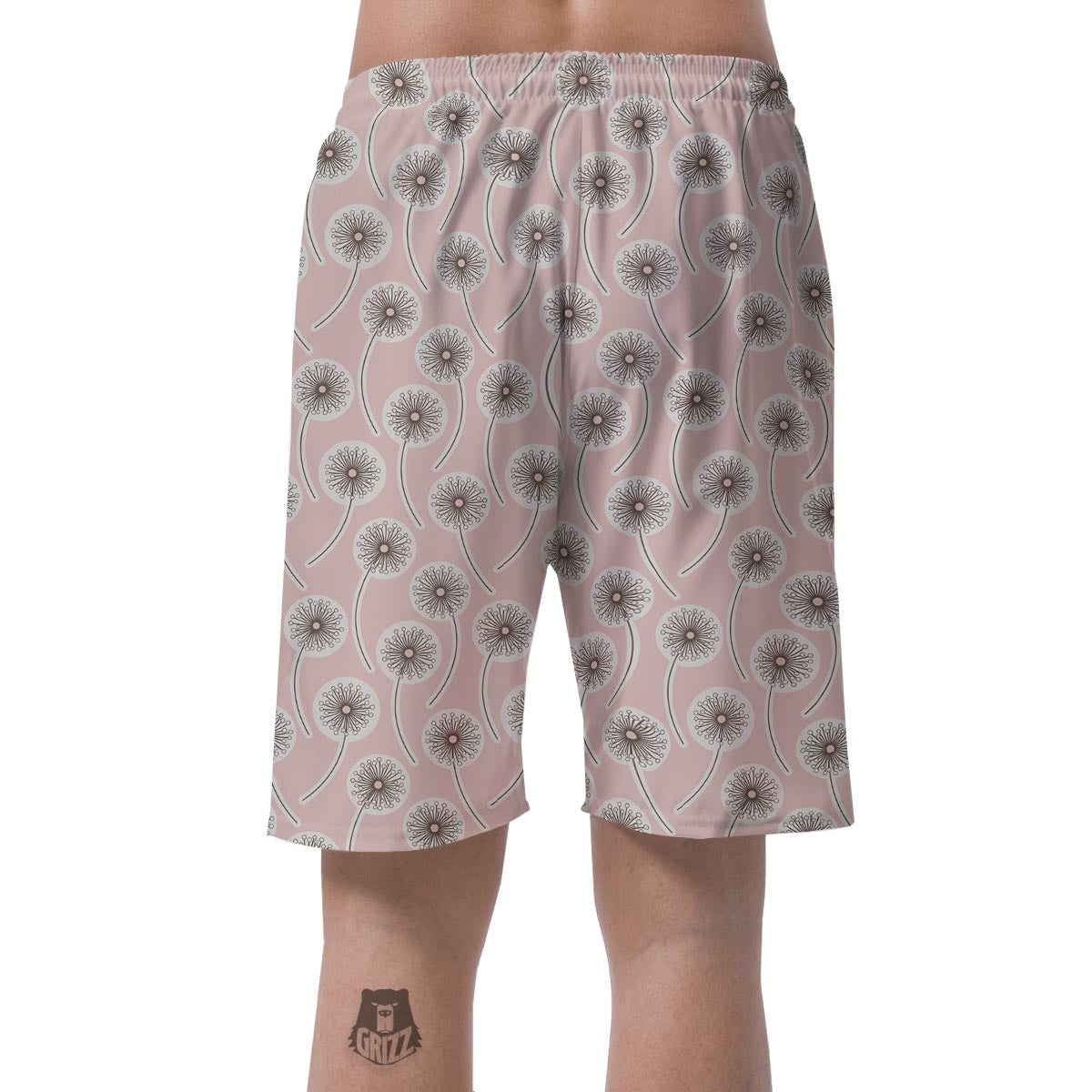 Dandelion Pattern Print Men's Shorts-grizzshop