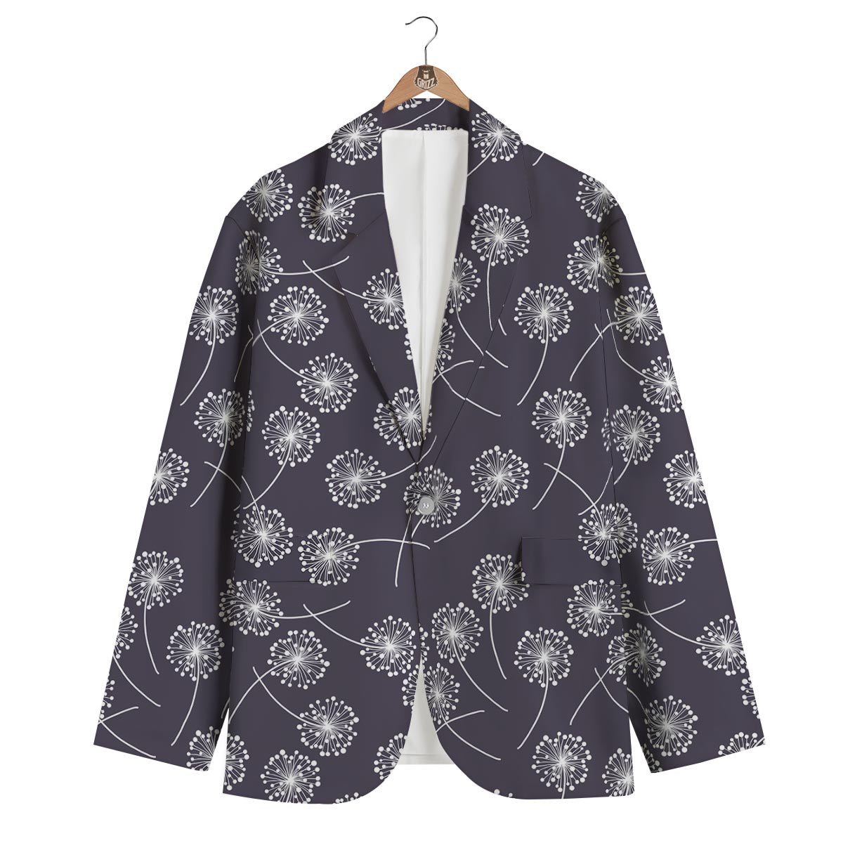 Dandelion Print Pattern Men's Blazer-grizzshop