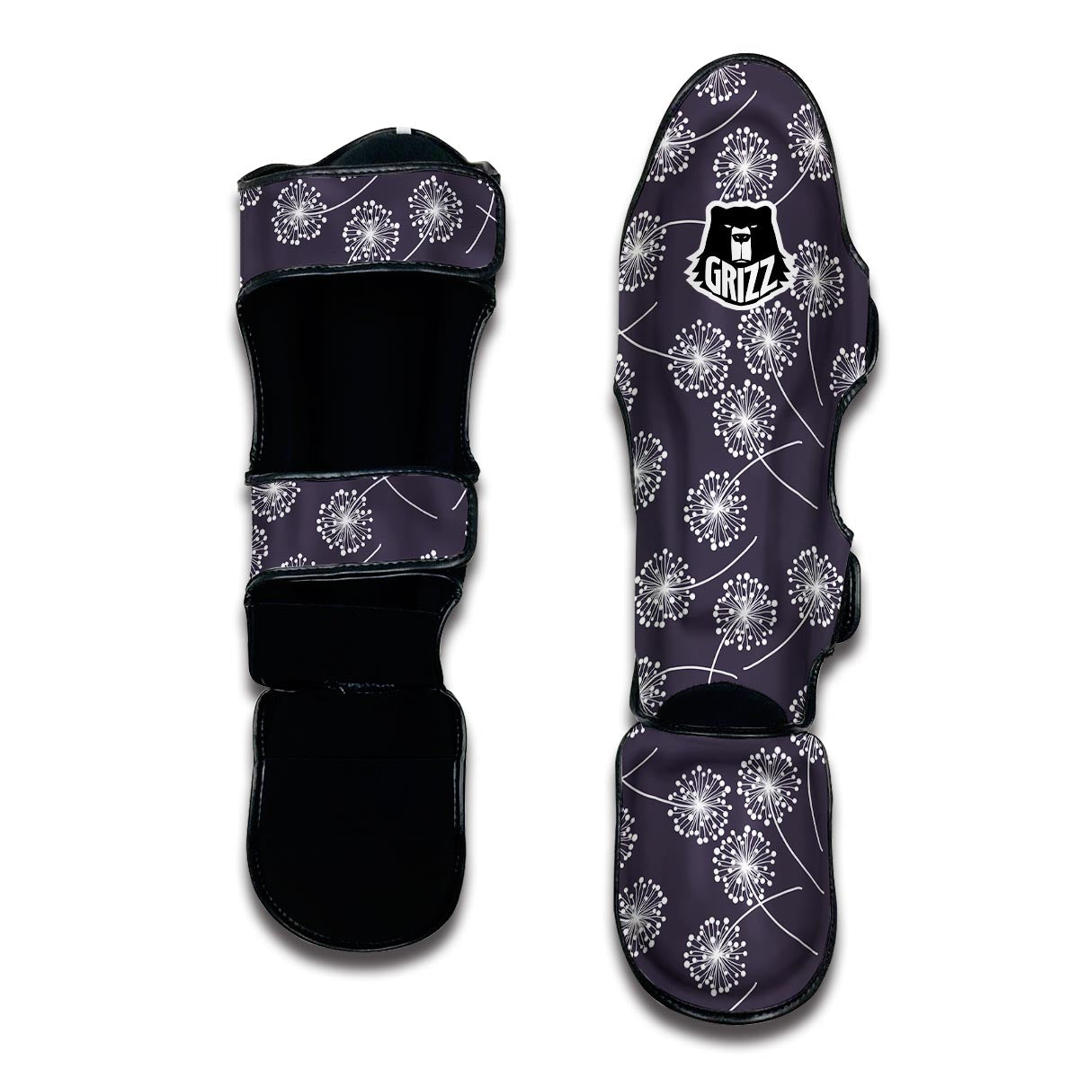 Dandelion Print Pattern Muay Thai Shin Guards-grizzshop