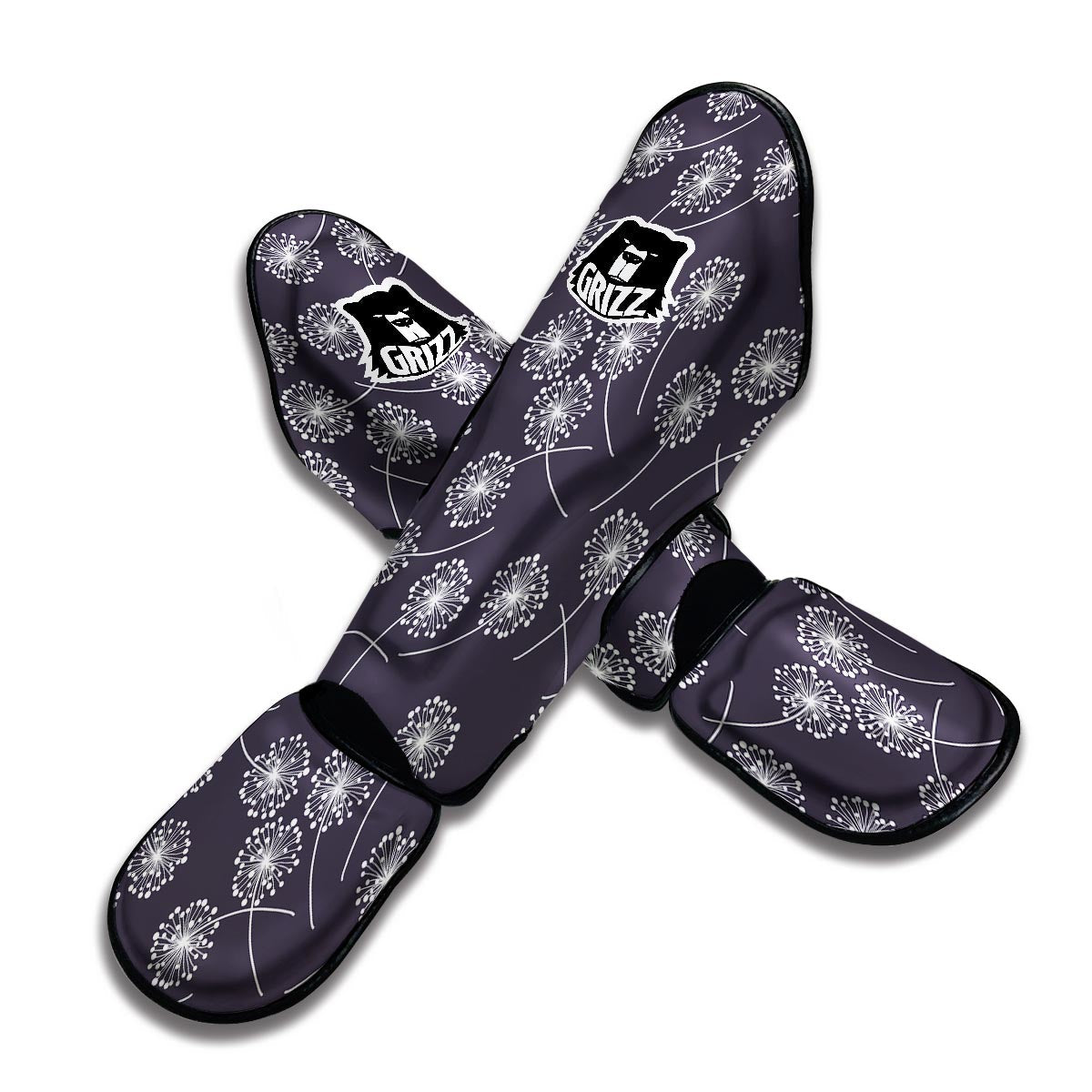 Dandelion Print Pattern Muay Thai Shin Guards-grizzshop