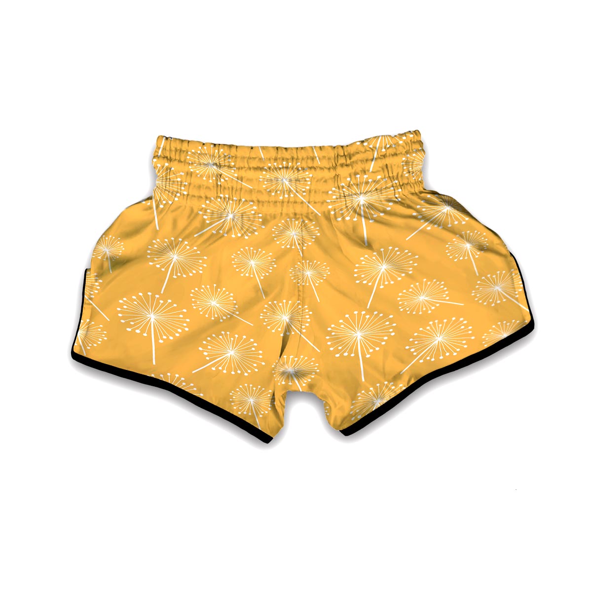 Dandelion Yellow Pattern Print Muay Thai Boxing Shorts-grizzshop