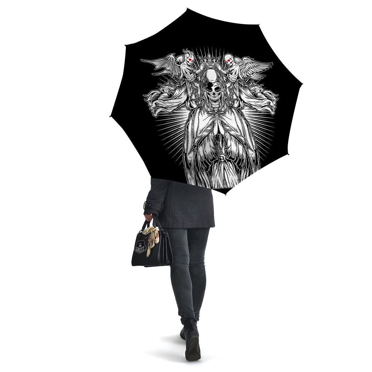 Dark Angel Of Death Print Umbrella-grizzshop