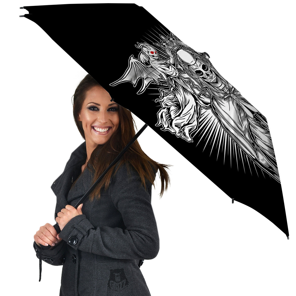 Dark Angel Of Death Print Umbrella-grizzshop