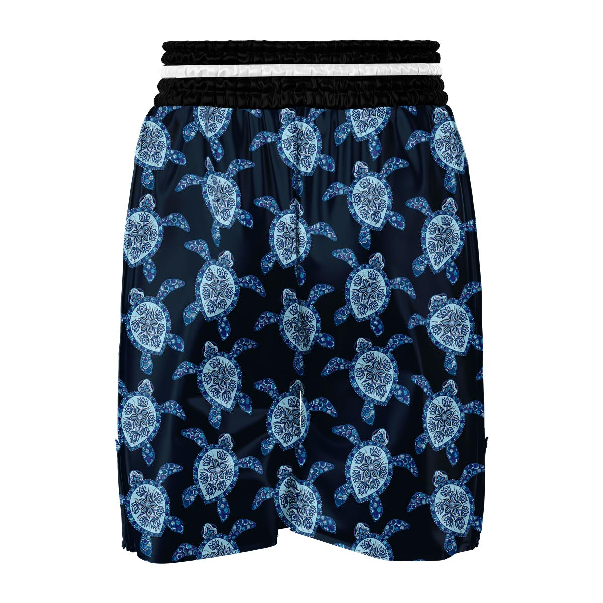 Dark Blue Aztec Print Boxing Shorts-grizzshop
