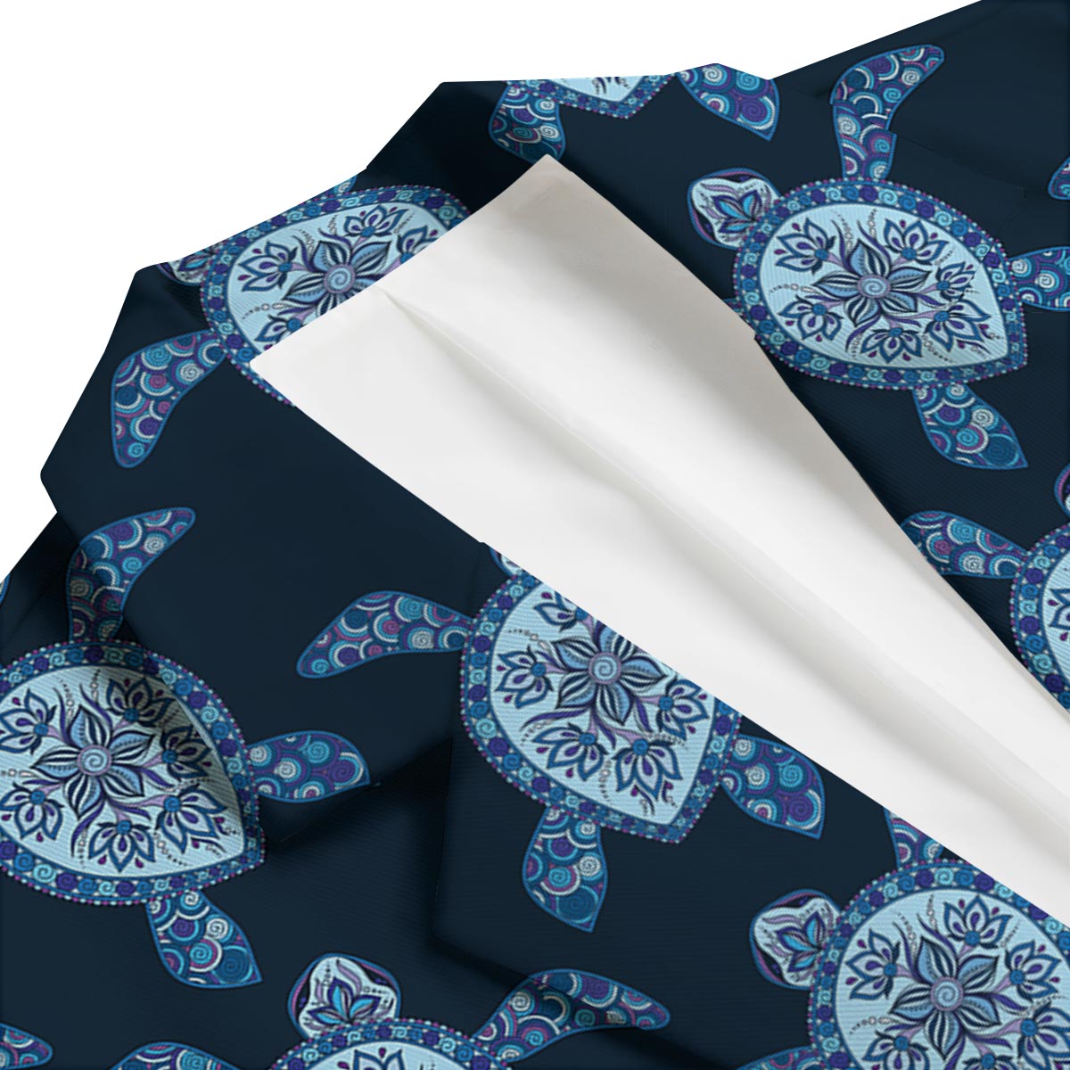 Dark Blue Aztec Print Men's Blazer-grizzshop