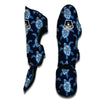 Dark Blue Aztec Print Muay Thai Shin Guards-grizzshop