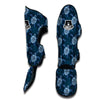 Dark Blue Aztec Turtle Muay Thai Shin Guards-grizzshop