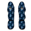 Dark Blue Aztec Turtle Muay Thai Shin Guards-grizzshop