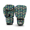 Dark Blue Pineapple Print Boxing Gloves-grizzshop