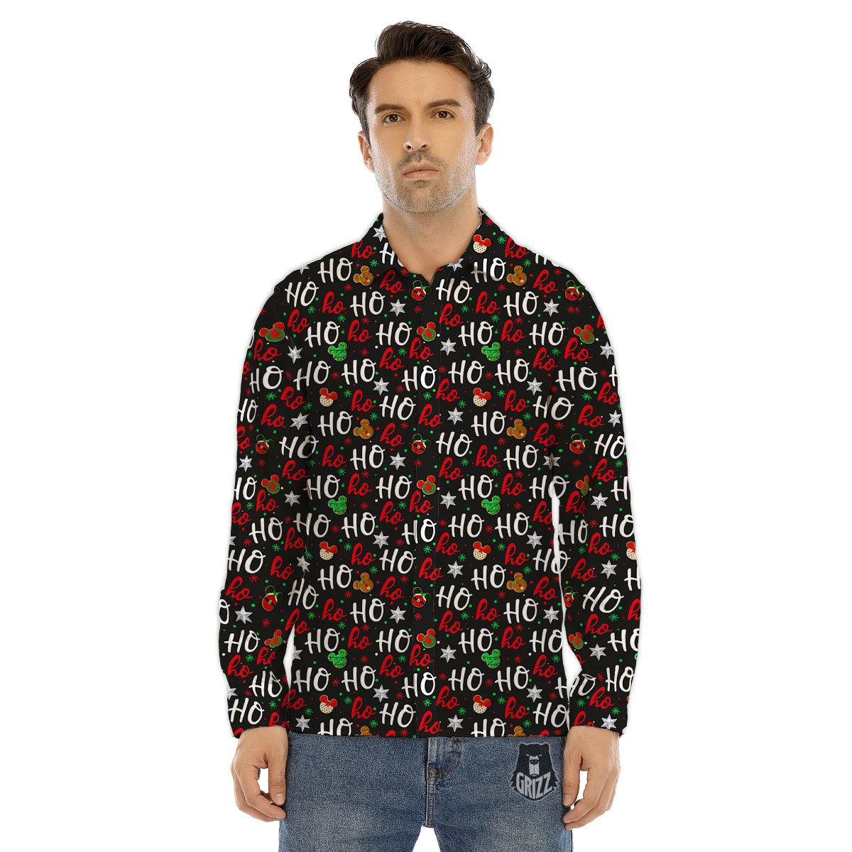 Dark Cthulhu Octopus And Bones Print Men's Dress Shirts-grizzshop