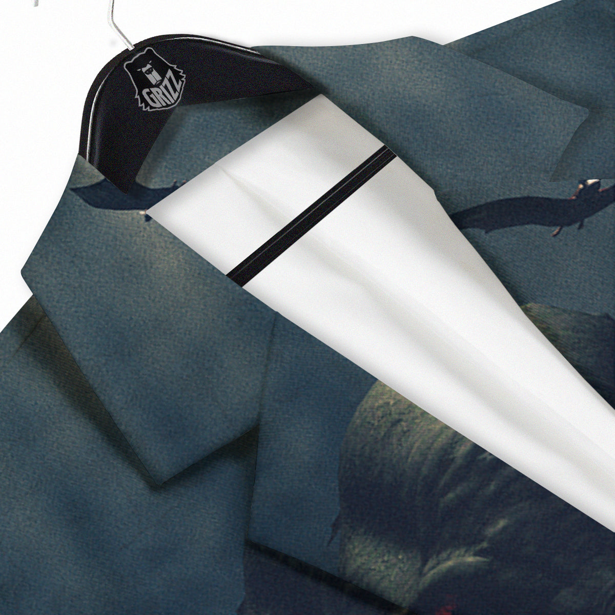 Dark Cthulhu Octopus And Bones Print Men's Sport Coat-grizzshop