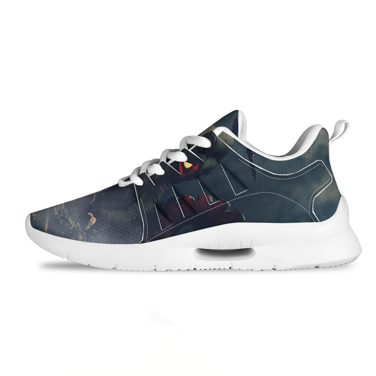 Dark Cthulhu Octopus And Bones Print Tennis Shoes-grizzshop