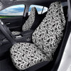 Dark Floral And Crow Print Pattern Car Seat Covers-grizzshop