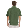 Dark Green Glitter Artwork Print Men's Short Sleeve Shirts-grizzshop