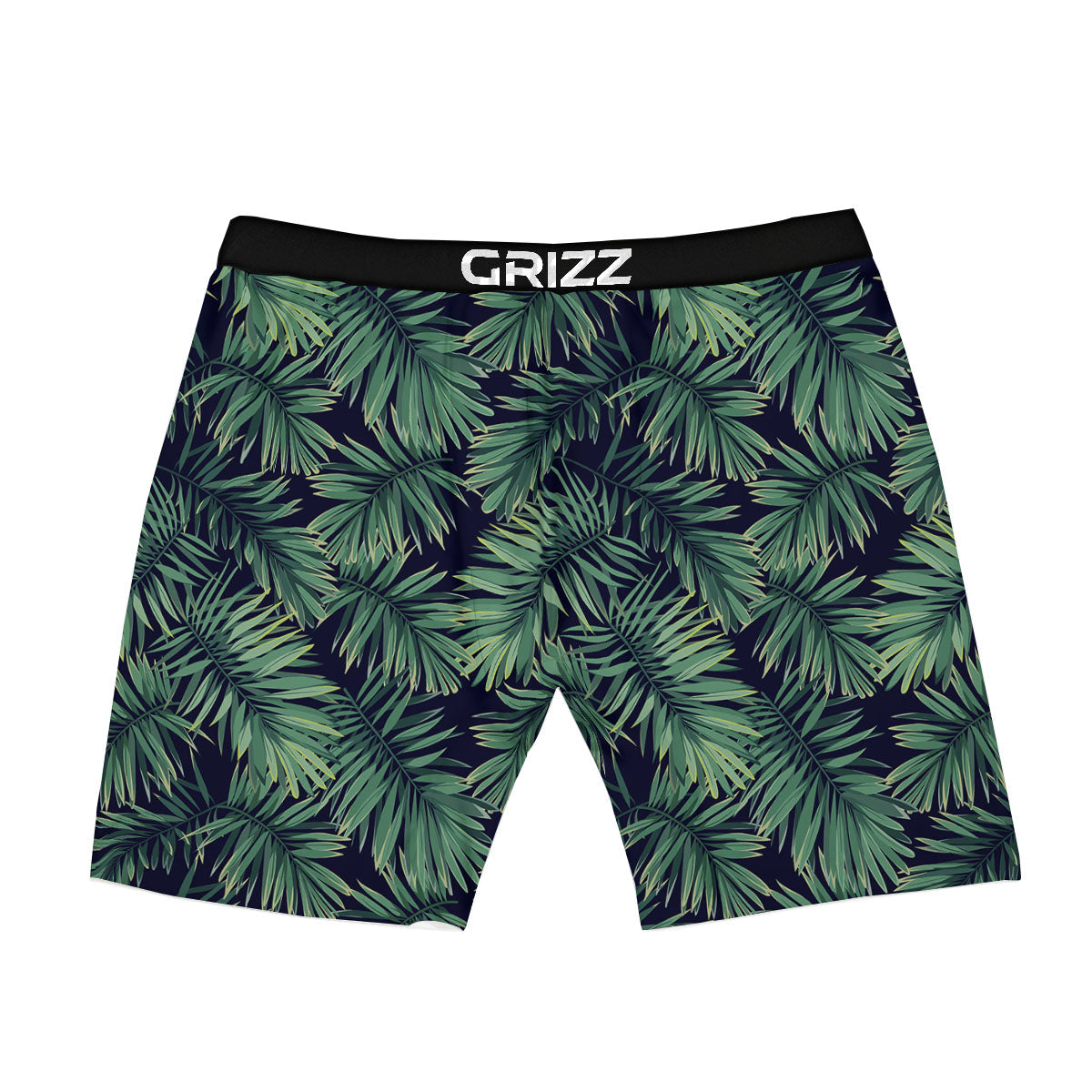 Dark Green Palm Tree Print Pattern Boxer Briefs-grizzshop