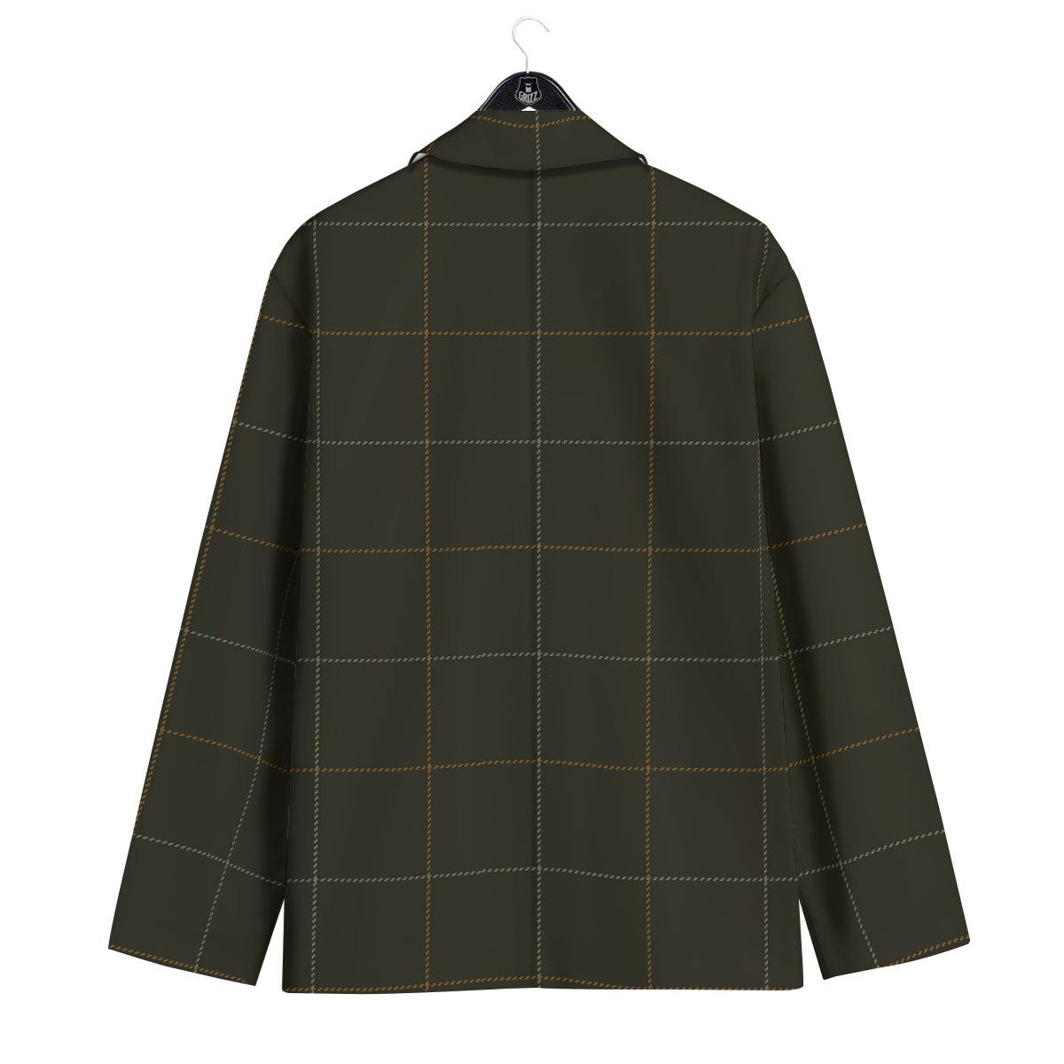 Dark Green Tattersall Print Pattern Men's Sport Coat-grizzshop