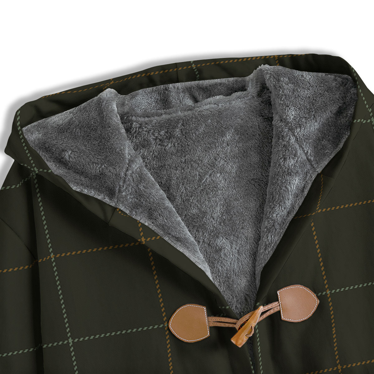 Dark Green Tattersall Print Pattern Men's Windbreaker Jacket-grizzshop