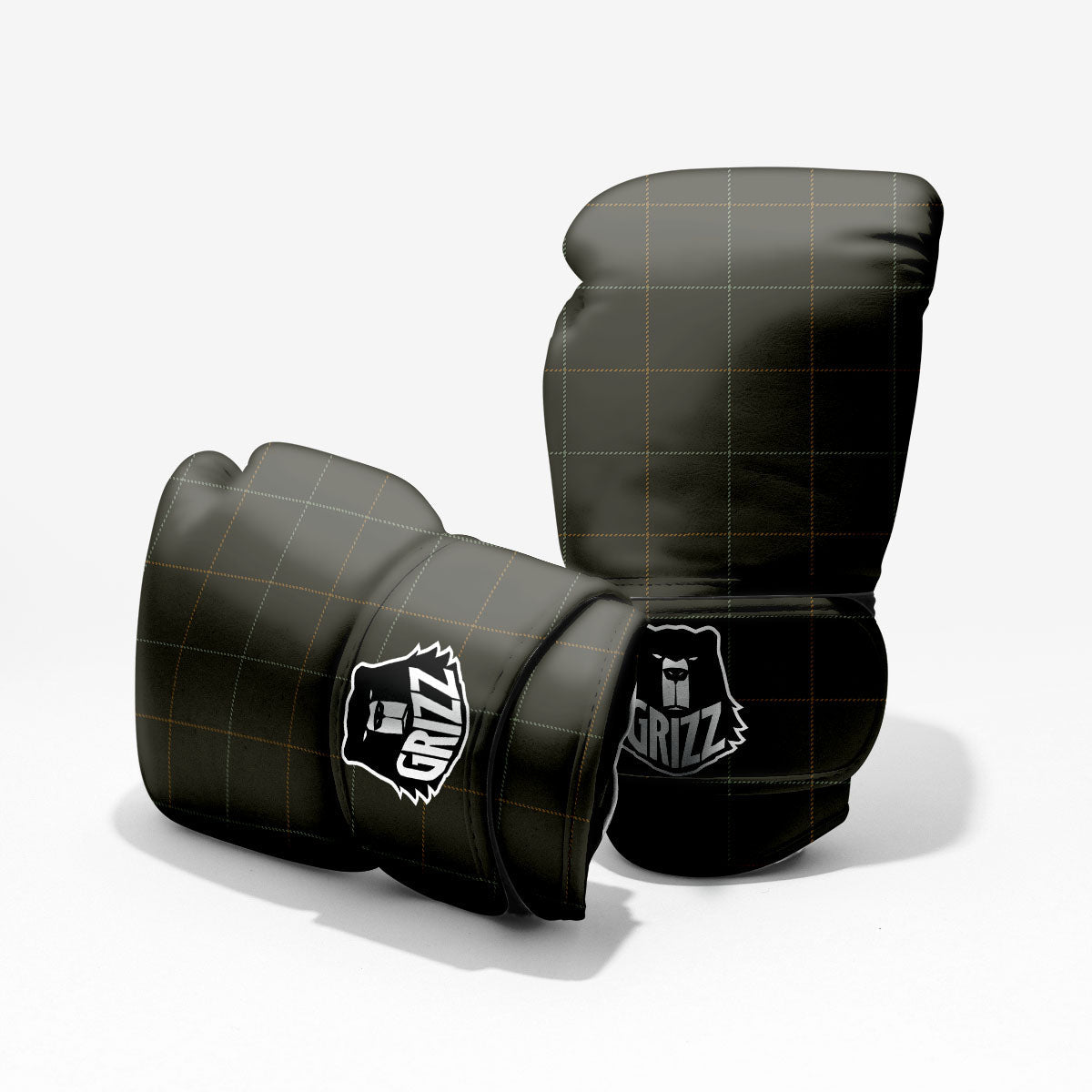 Dark Green Tattersall Print Pattern Pro Boxing Glove