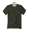 Dark Green Tattersall Print Pattern T-Shirt-grizzshop