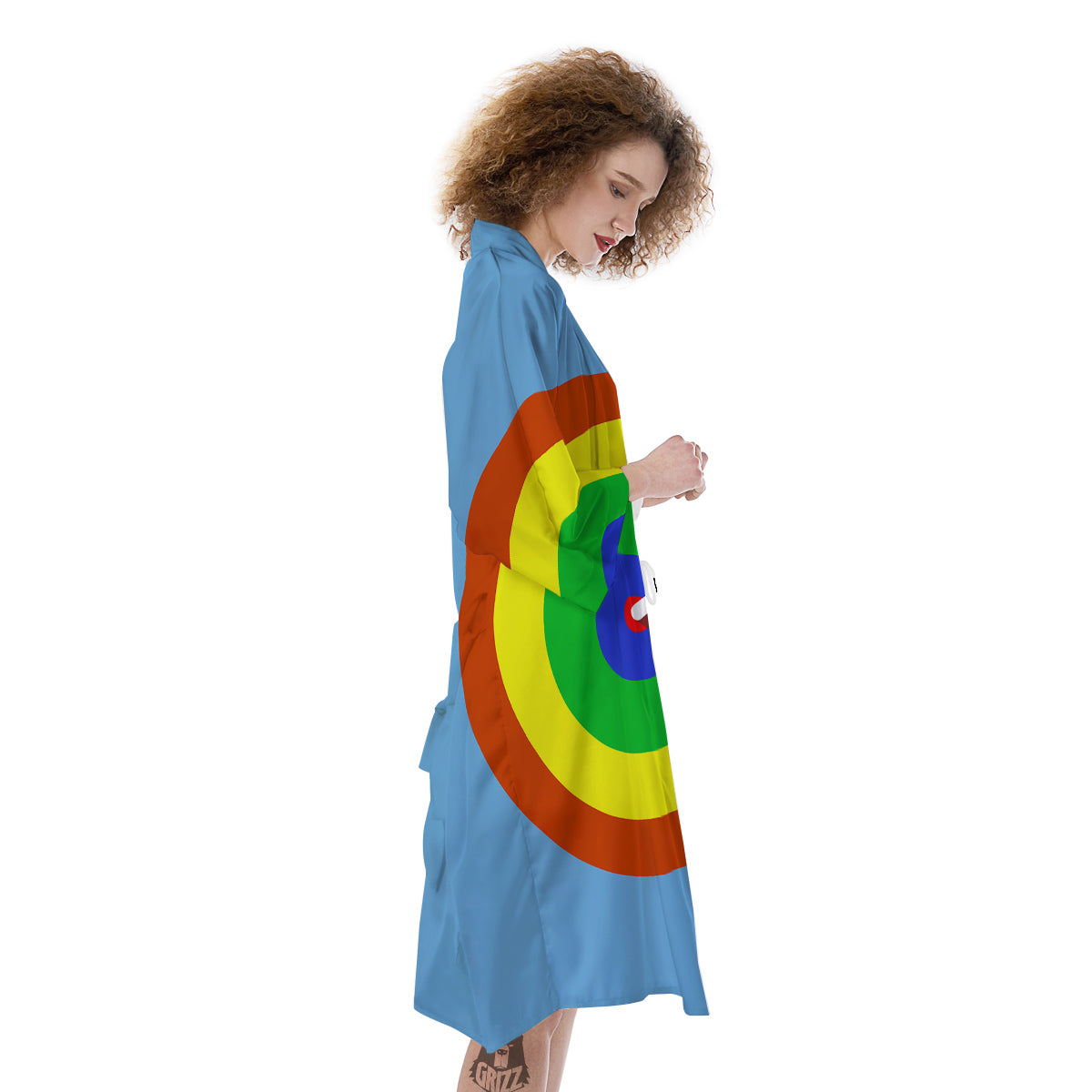 Dartboard And Colorful Darts Print Kimono-grizzshop