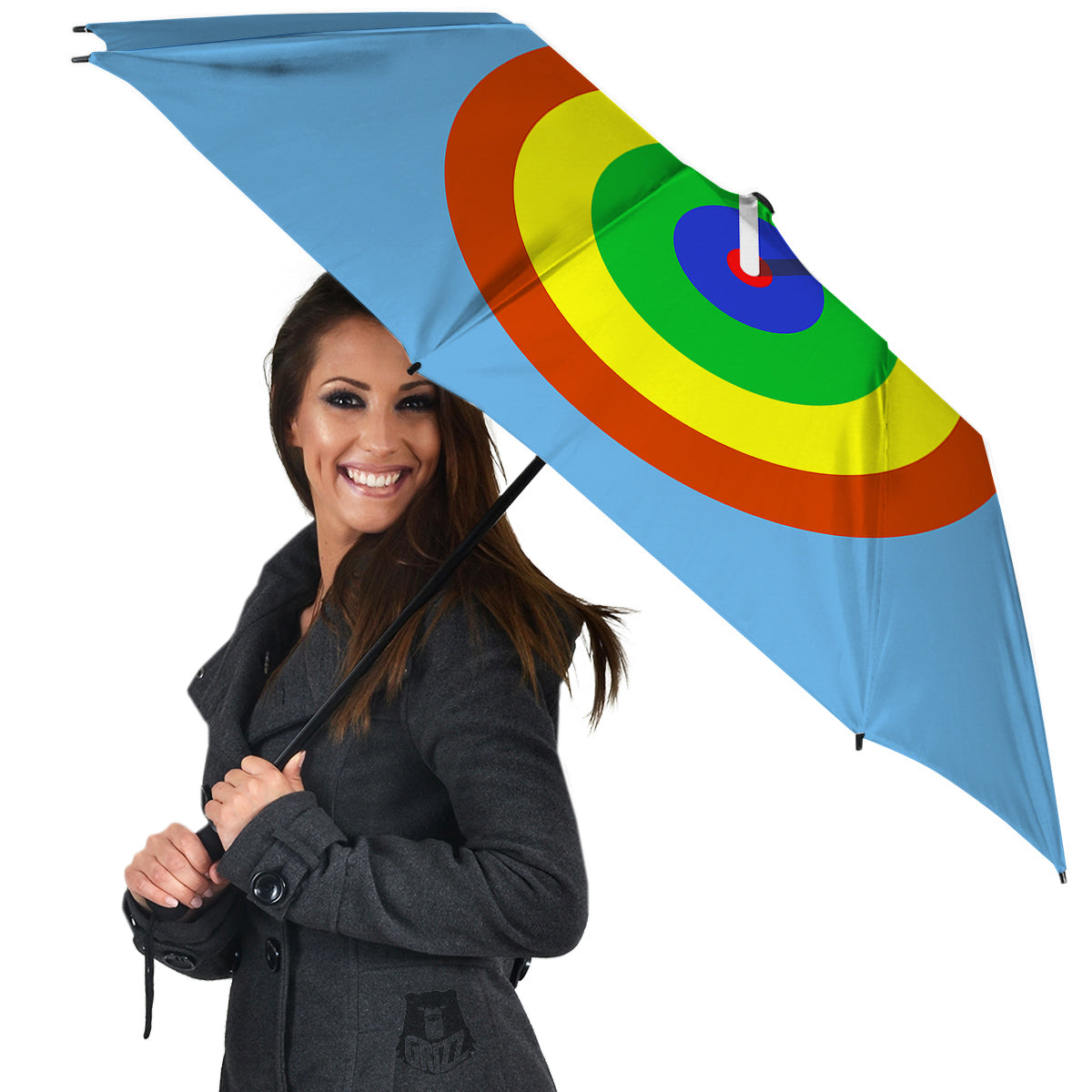 Dartboard And Colorful Darts Print Umbrella-grizzshop