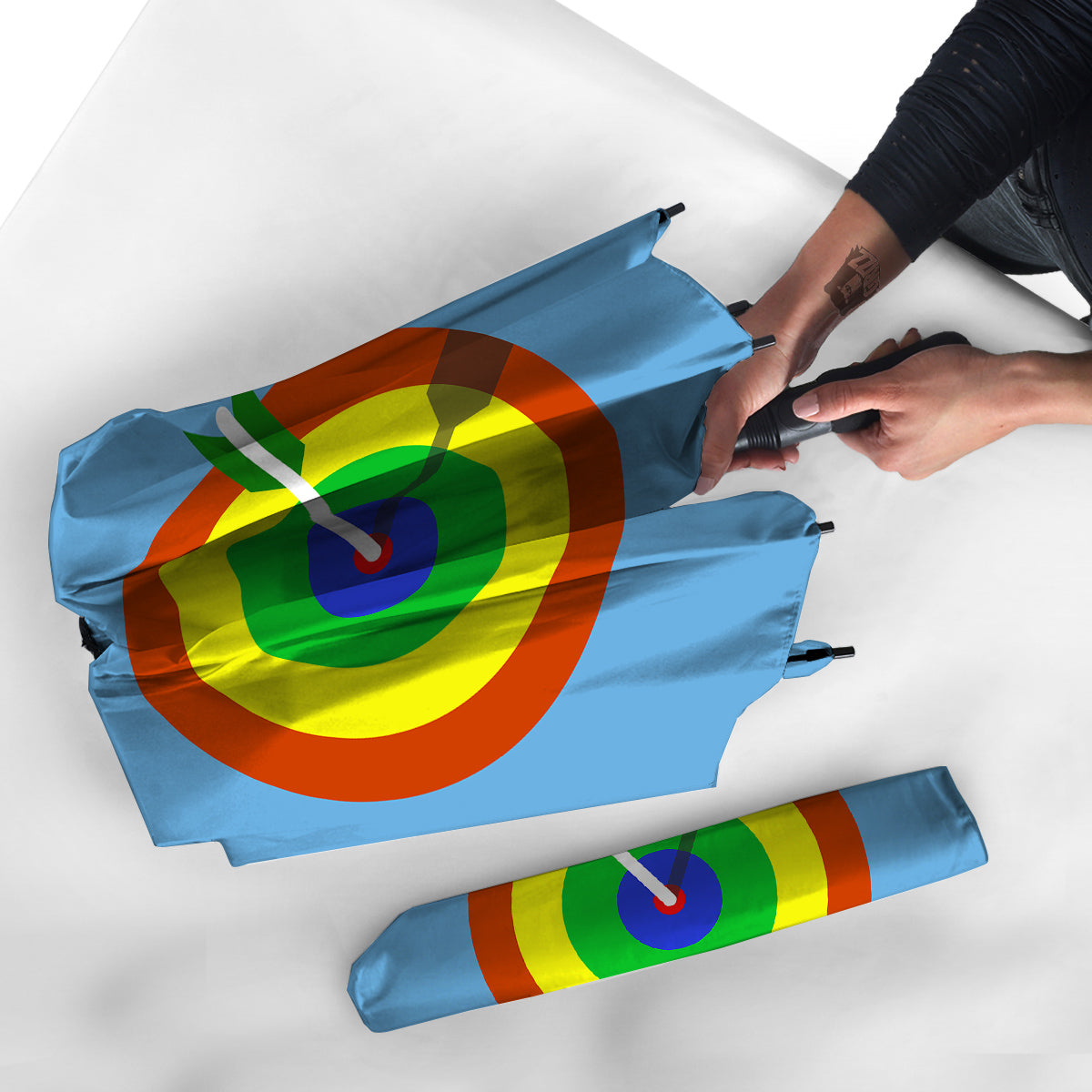 Dartboard And Colorful Darts Print Umbrella-grizzshop