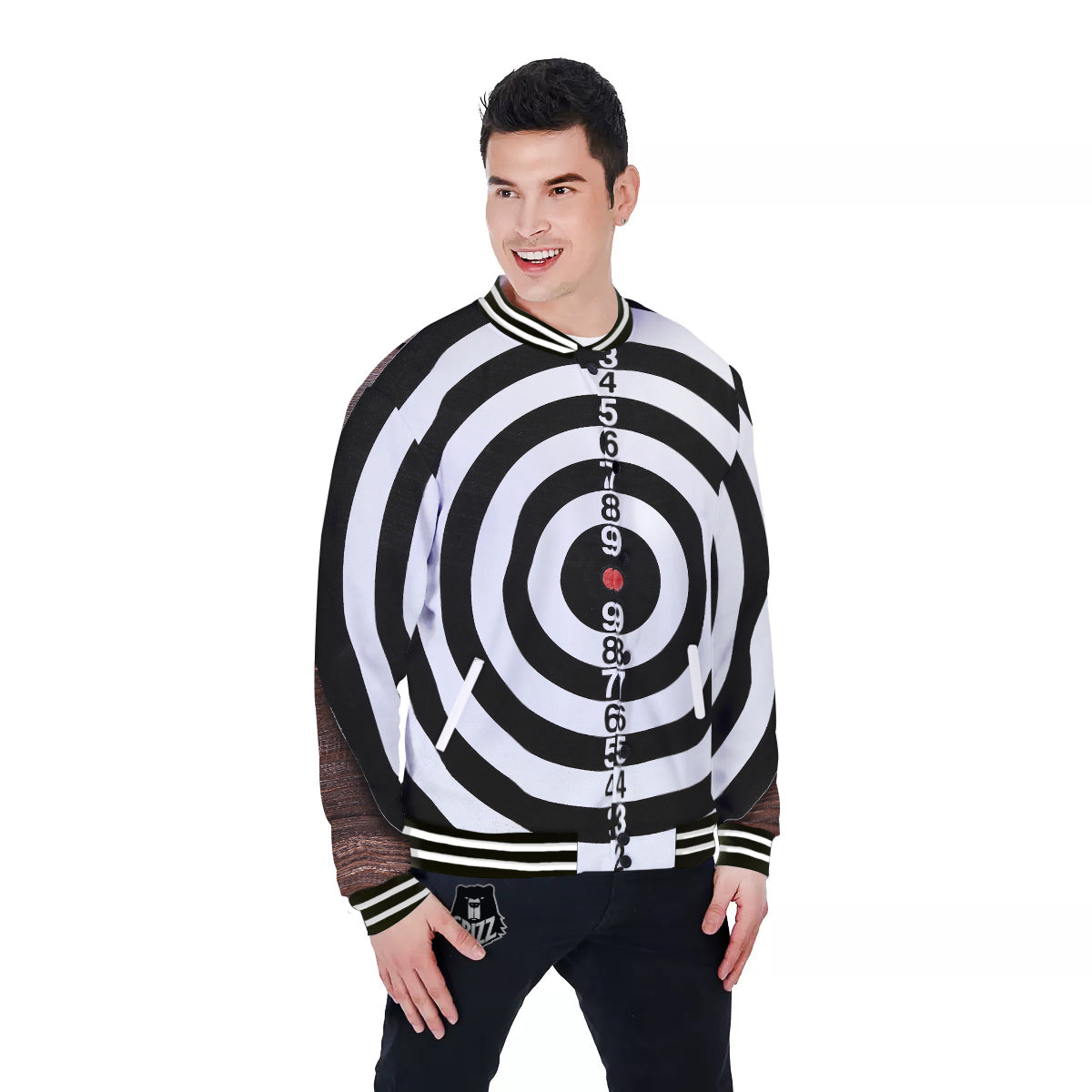 Dartboard Classic Print Baseball Jacket-grizzshop