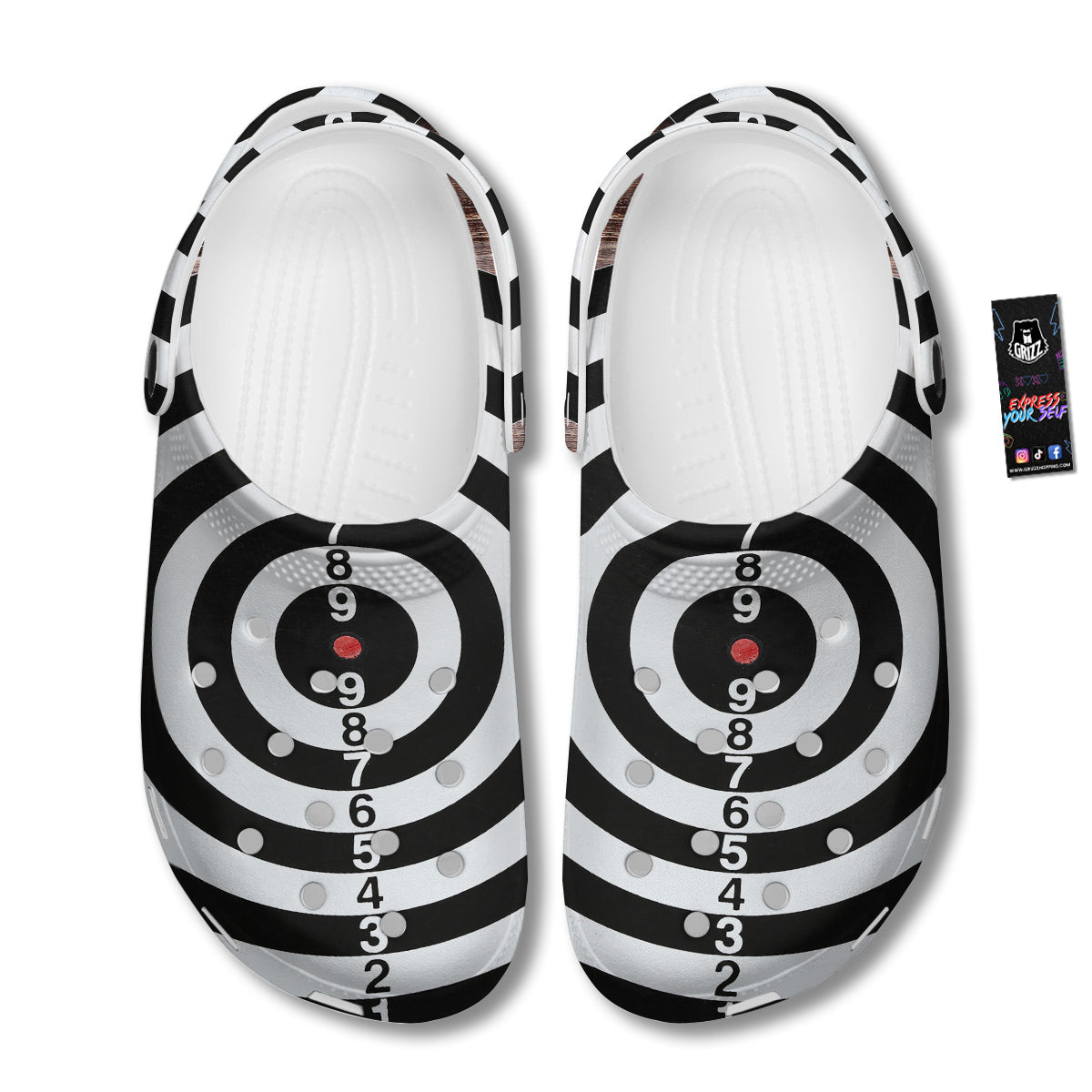 Dartboard Classic Print Clog-grizzshop