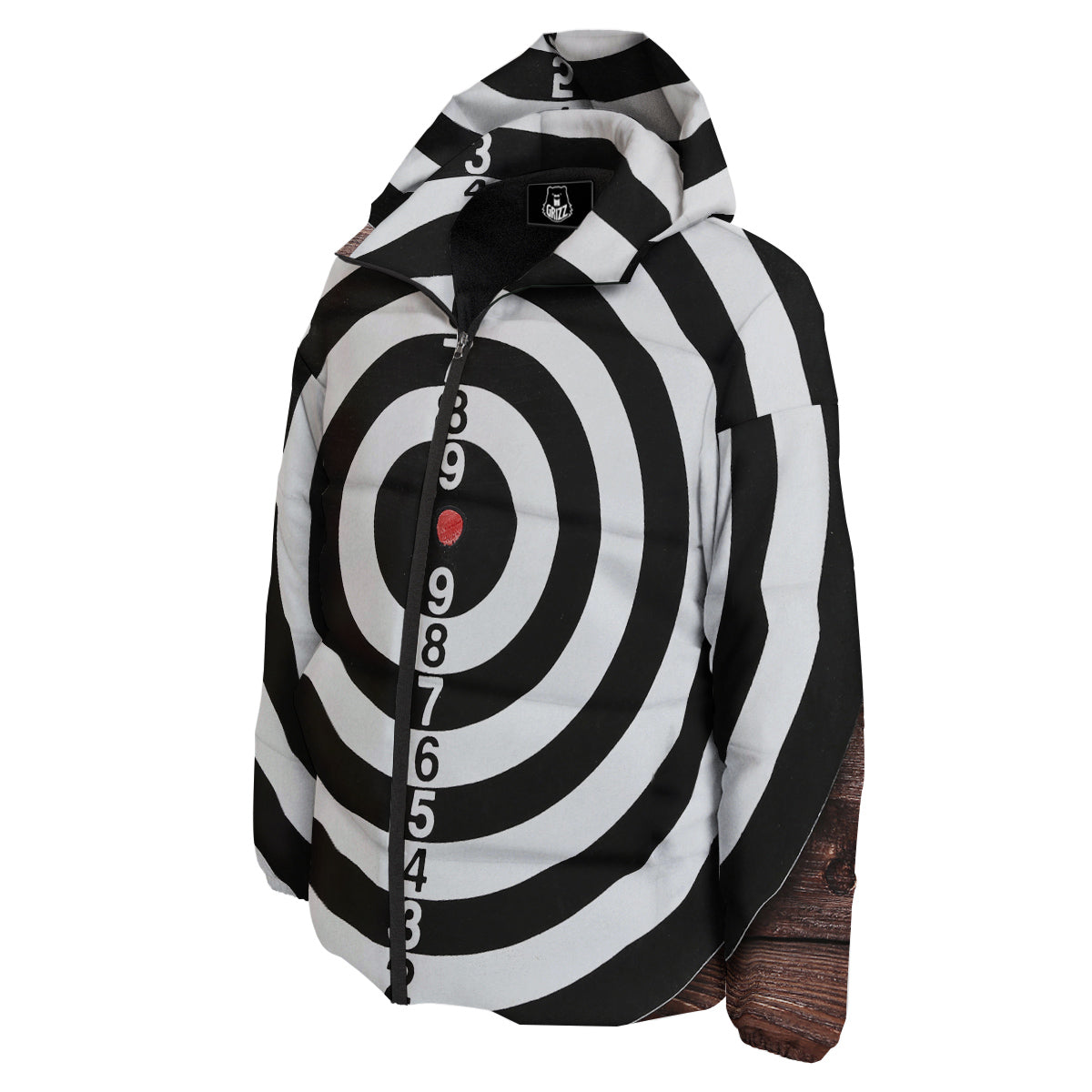 Dartboard Classic Print Down Jacket-grizzshop