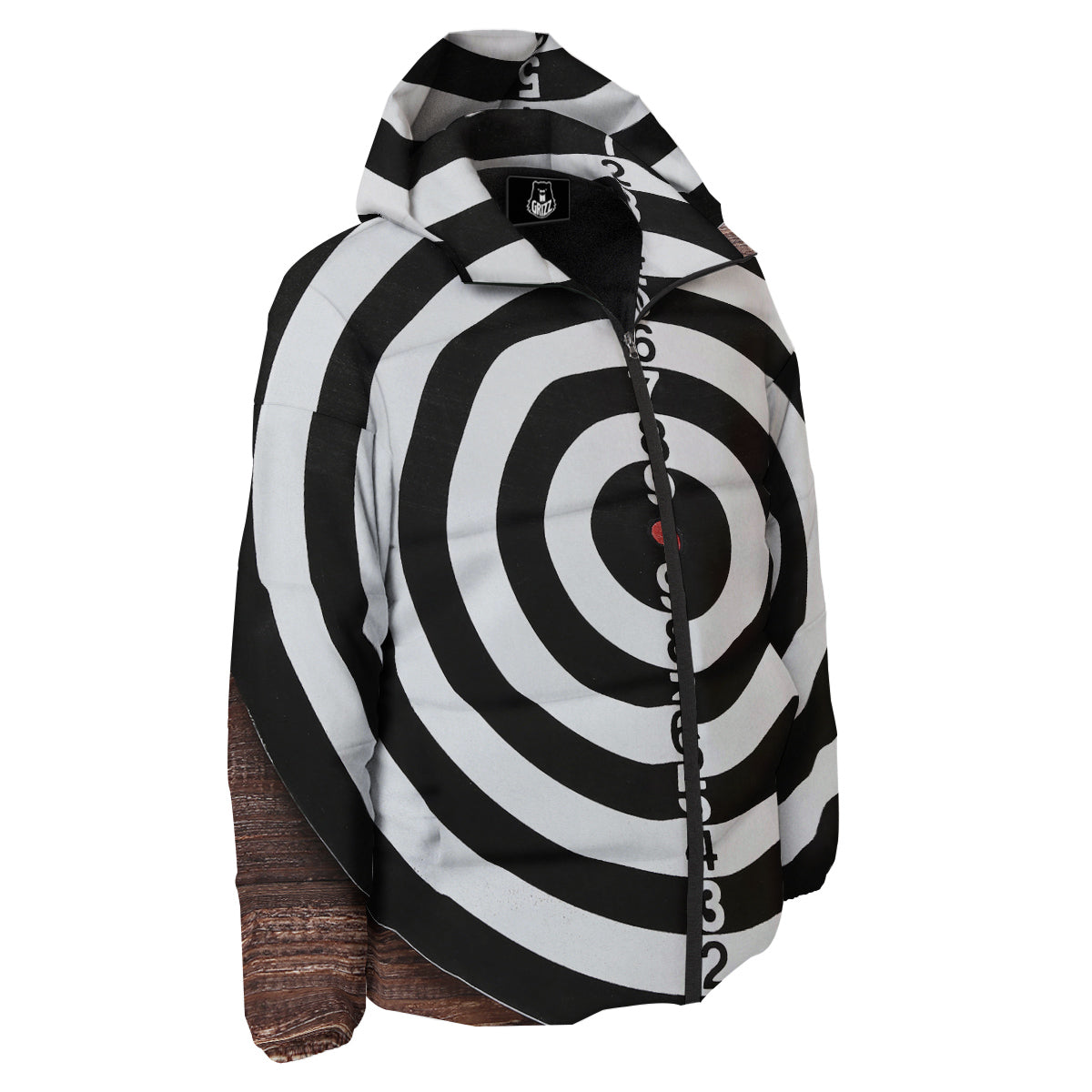 Dartboard Classic Print Down Jacket-grizzshop