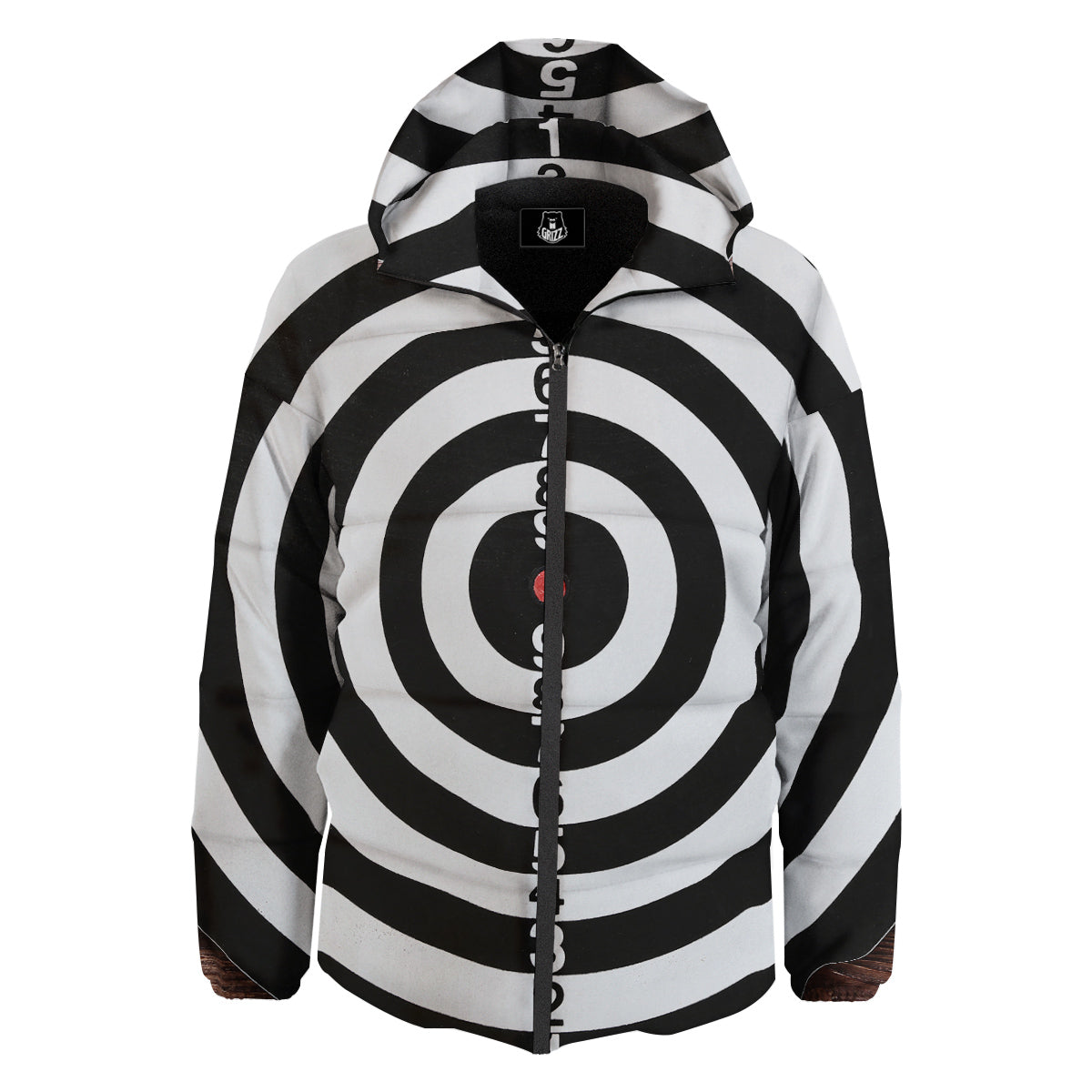 Dartboard Classic Print Down Jacket-grizzshop