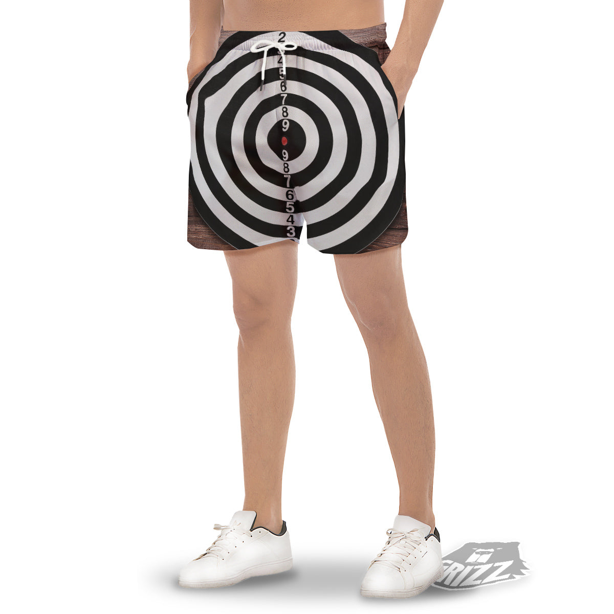 Dartboard Classic Print Men's Gym Shorts-grizzshop