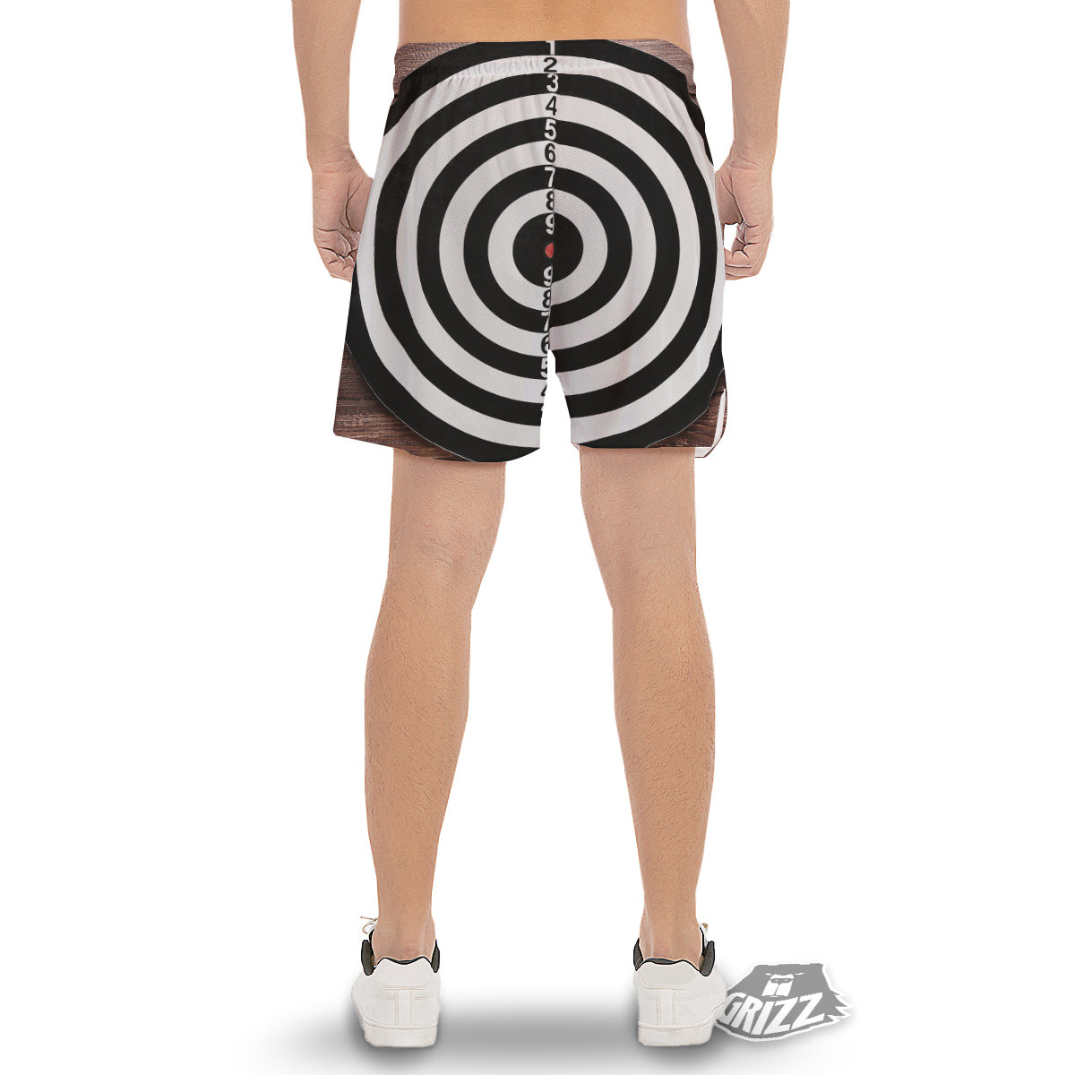 Dartboard Classic Print Men's Gym Shorts-grizzshop