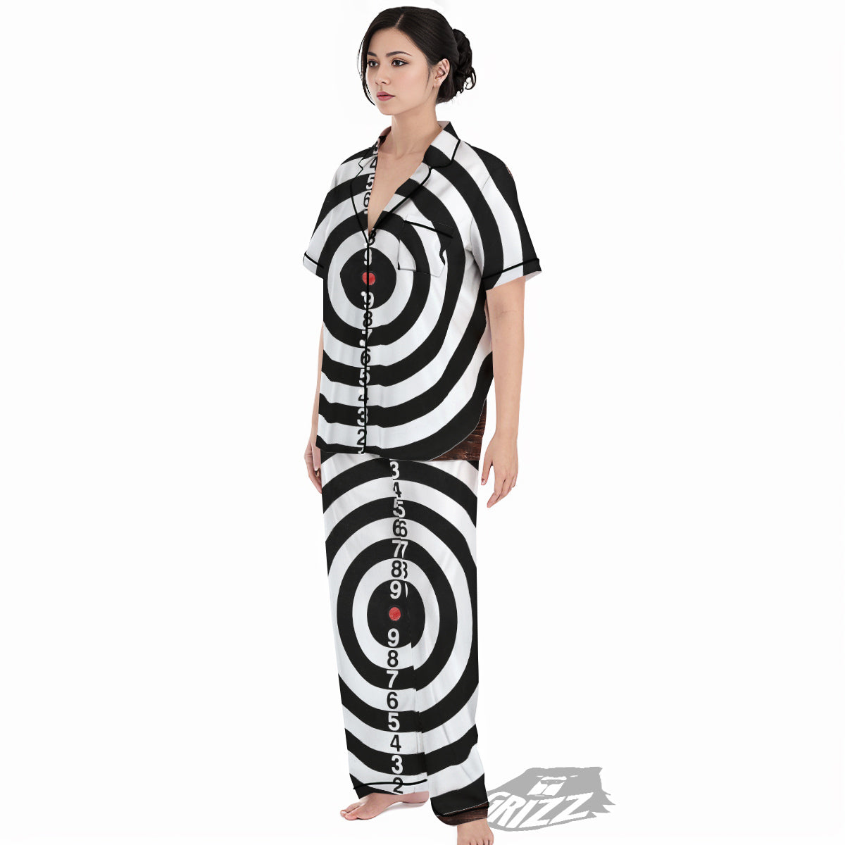 Dartboard Classic Print Women's Pajamas Set-grizzshop