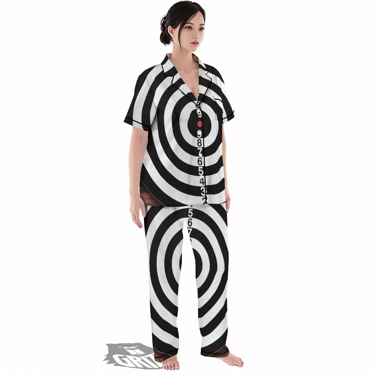 Dartboard Classic Print Women's Pajamas Set-grizzshop